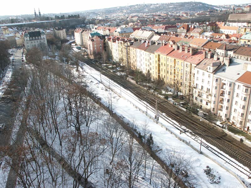 Чехия (Česko): Прага (Praha 2): Вышеград (Vyšehrad): с Нусельского моста (Nuselský most); 15:41 10.03.2005