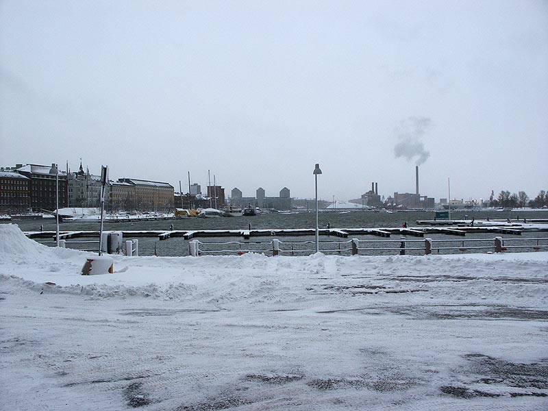 Финляндия, Хельсинки: залив; 22.12.2003