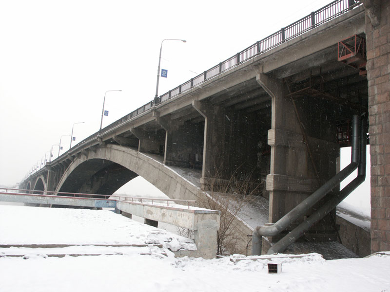 Красноярск: мост Коммунальный; 23.01.2005