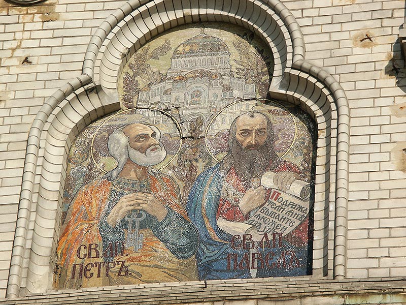 Кронштадт: Морской собор, мозаика слева; 28.05.2003