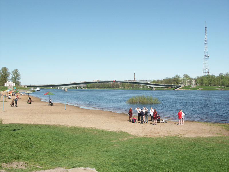 Великий Новгород: р.Волхов, горбатый мост; 21.05.2005