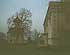 Великий Новгород: церковь Симеона Зверина монастыря, из-за забора вечером, 22.04.2000