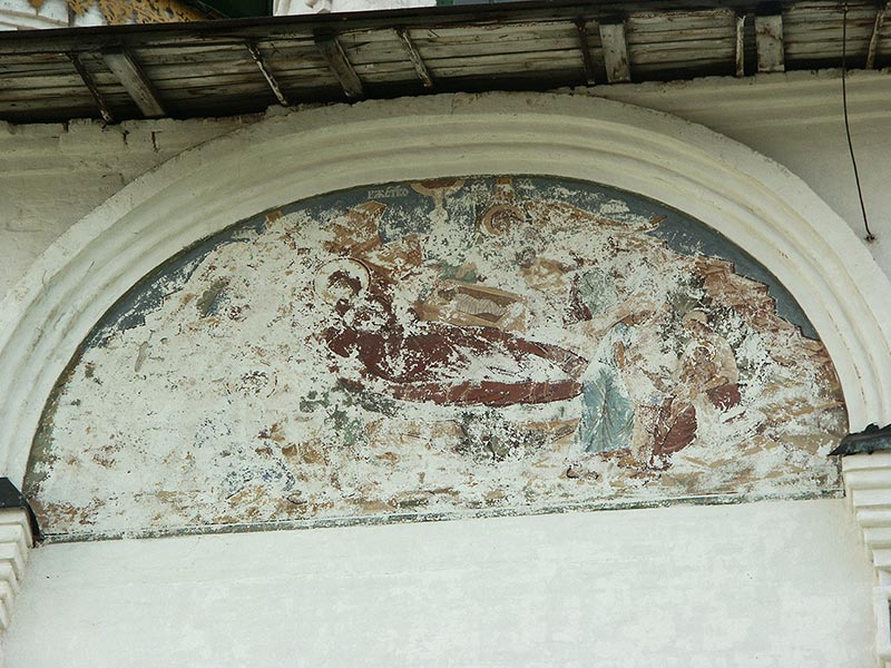 Ярославль, Толгский м-рь: фреска справа Введенского собор , запад; 03.08.2003
