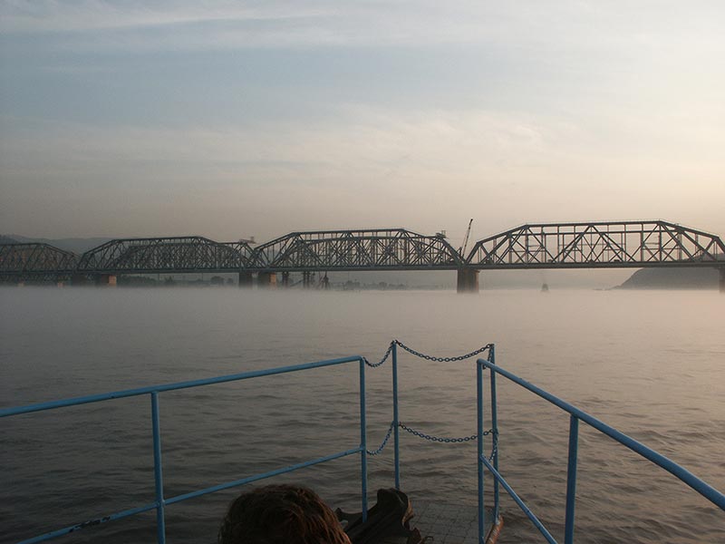Красноярск: р.Енисей, ж/д мост; 14.07.2004